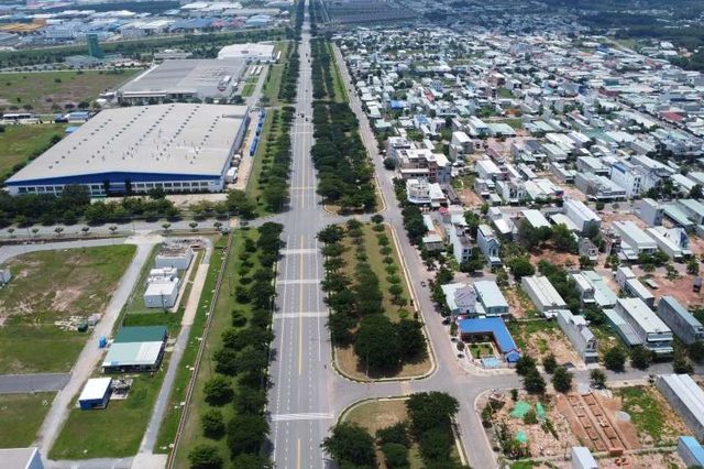 Aerial KCN + đường rộng Bắc Tân Uyên
